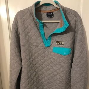 Patagonia organic cotton quilt snap-t pullover.